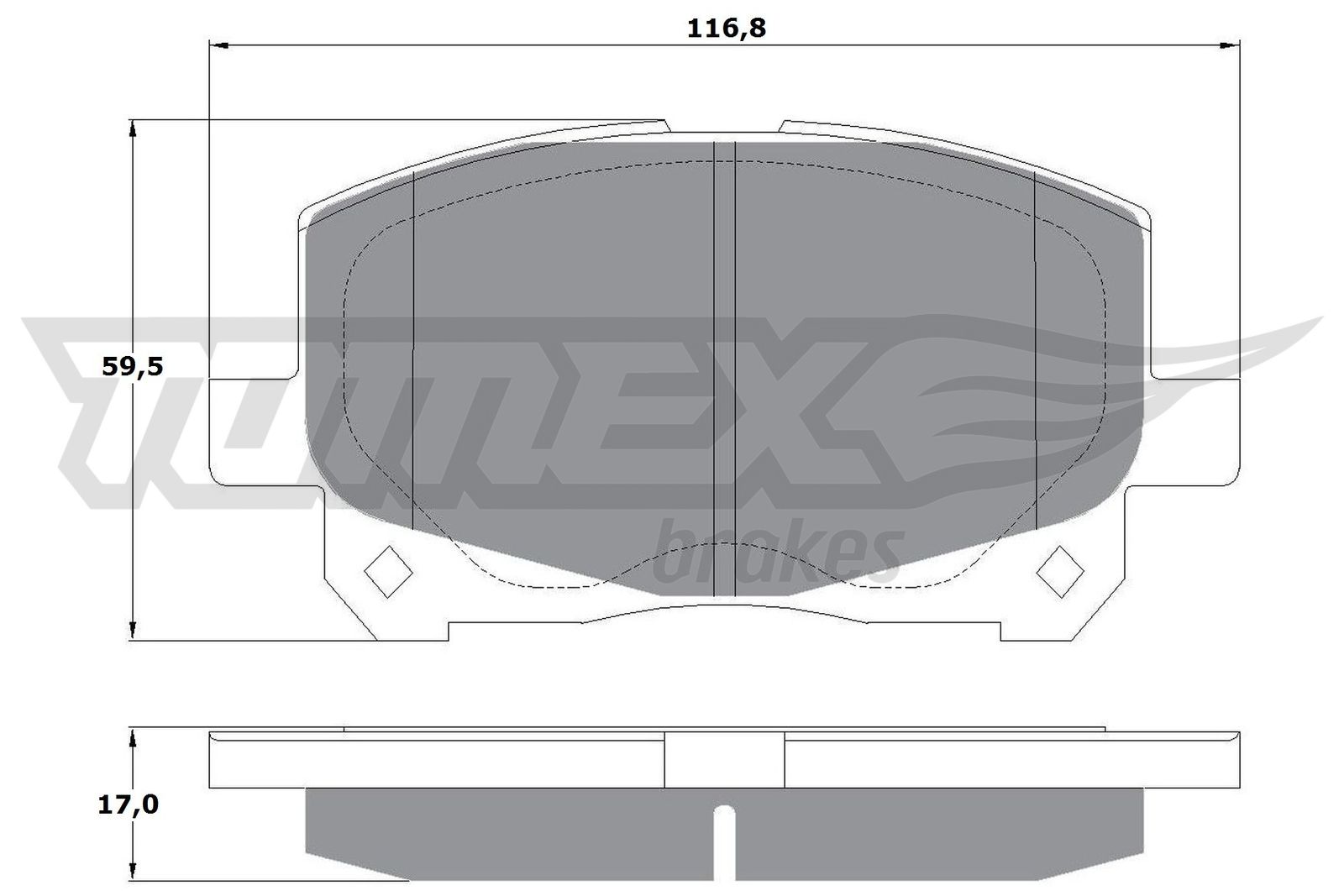 Sada brzdových platničiek kotúčovej brzdy TOMEX Brakes